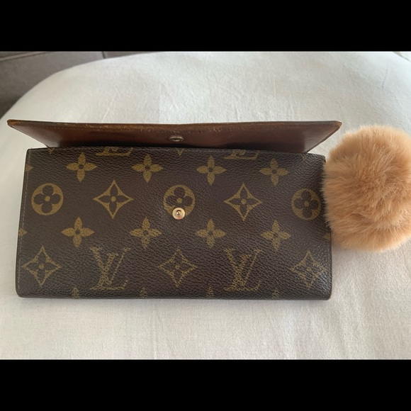 💯% Authentic Louis Vuitton Wallet Bi Fold Monogram Portefeuille Sarah 8919 - Picture 6 of 8